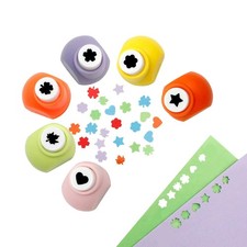 6 Pcs Paper Cutter for Crafts Hole Puncher Punches Tool Set Circle Flower Paper