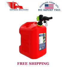 5 Gal. Smart Control Gas Can with Rear Handle, Red Fuel Container