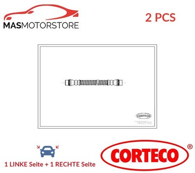 BREMSSCHLAUCH BREMSLEITUNG PAAR CORTECO 19025762 2PCS P FÜR CITROËN JUMPY