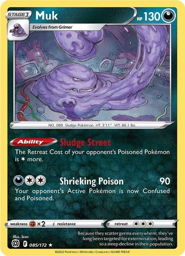Muk 85/172 Rare Brilliant Stars Pokemon NM/LP
