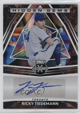 2022 Panini Elite Extra Edition Hidden Gems Black Ricky Tiedemann Auto 0wu6