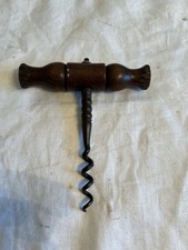 Vintage Corkscrew. Solid Wood Handle, Metal Corkscrew