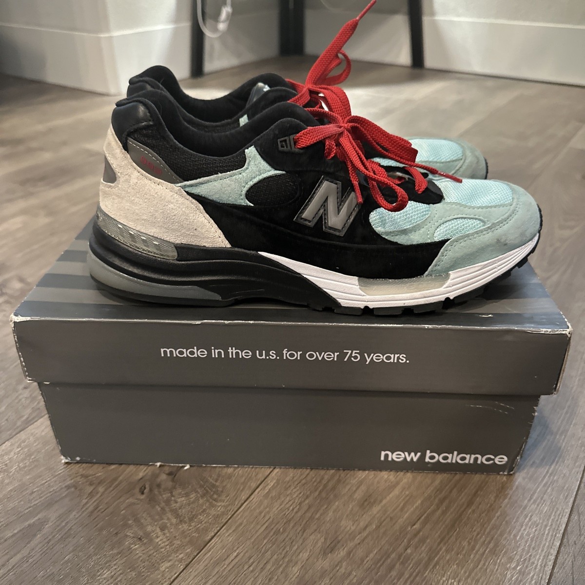 New Balance Amoeba Music x Nice Kicks x 992 Made in USA Peace Size