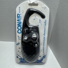 Conair Pollenex Water Resistant Hang On Shower Radio AM/FM Model SR10X Black
