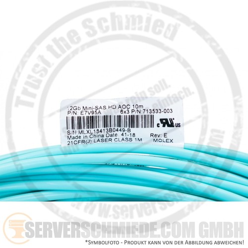 HP 10m extern 12G SAS AOC optical Kabel cable 2x SFF-8644 Storage + Tape Library - Bild 3 von 3