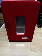 IceQ 15L Deluxe Portable Freestanding Mini Fridge Red With Window Cools & Warms