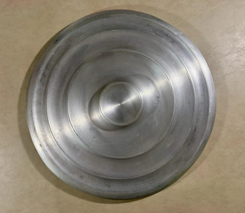 Vintage Russel Wright Spun Aluminum Relish Rosette Appetizer 21" Serving Tray - Image 2 of 4