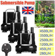 4500Litres/hr Submersible Water Pump Fish Tank Aquarium Feature Pond Fountain UK
