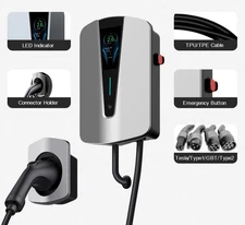 Wall-mounted Car AC Charging Pile Type2 Electric Vehicle Charger Ev (C-6-1112