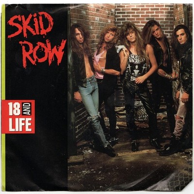 SKID ROW - 18 AND LIFE 45 RPM SINGLE W PIC SLEEVE ATLANTIC US HARD ROCK EX/NM-