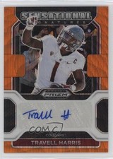 2023 Chronicles Draft Picks Orange Wave Prizm 5/75 Travell Harris Auto 0rd2