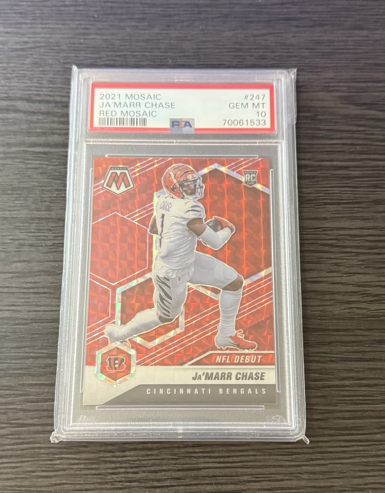 2021 Panini Mosaic - NFL Debut Ja'Marr Chase #247 Red Mosaic Prizm (RC)