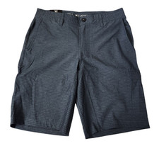 Oneill Mens 30 Crossover Hybrid Shorts Bathing Suit Swimwear Blue Belted Striped