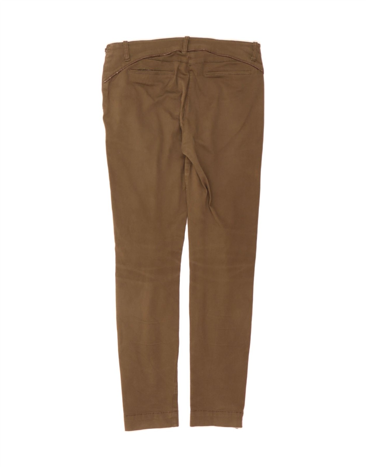 MASSIMO DUTTI Womens Slim Casual Trousers EU 38 Small W28 L28 Beige Cotton CV08 thumbnail 2