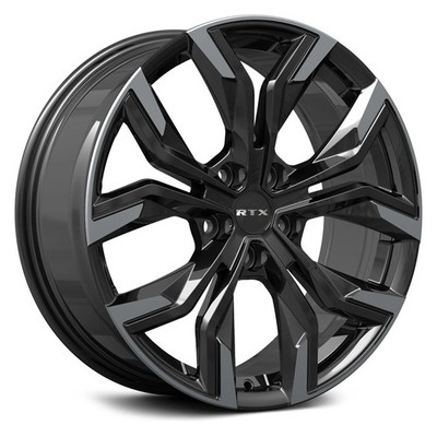 RTX Venom Wheels 17x7 (42, 5x114.3, 67.1) Black Rims Set of 4