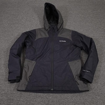Columbia Jacket Womens Medium Blue Omni-Heat Omni-Tech Hooded Ski Snow Parka