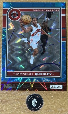 Immanuel Quickley 2024-25 Panini NBA Hoops Teal Explosion #123 Toronto Raptors