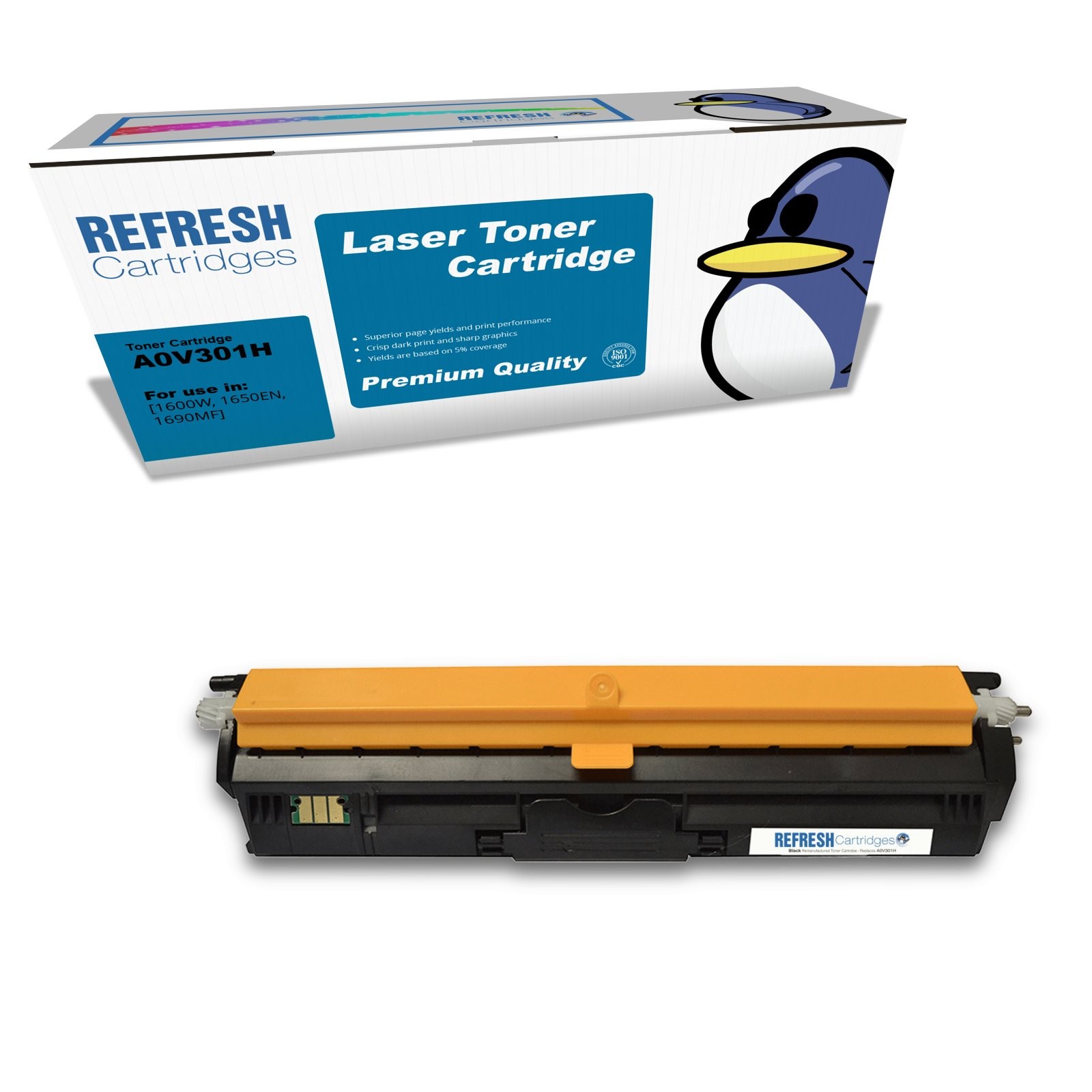 Refresh Cartridges Black A0V301H Toner Compatible With Konica Minolta Printers