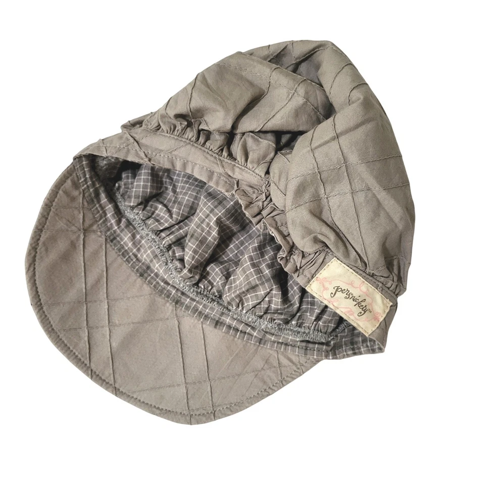 Boutique Persnickety Niños Acolchado Gris Newsboy Gorra Visera Sombrero Niñas Grande Foto 2 de 4