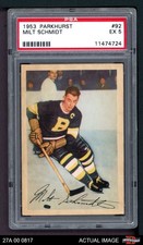 1953 Parkhurst #92 Milt Schmidt Bruins HOF PSA 5 - EX