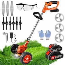 1200W Cordless Weed Eater Electric Lawn Mower Lawn Edger Grass String Trimmer US