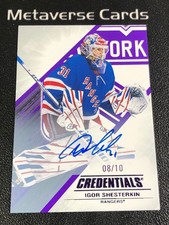 2024-25 Credentials Hockey Igor Shesterkin Purple Auto 8/10