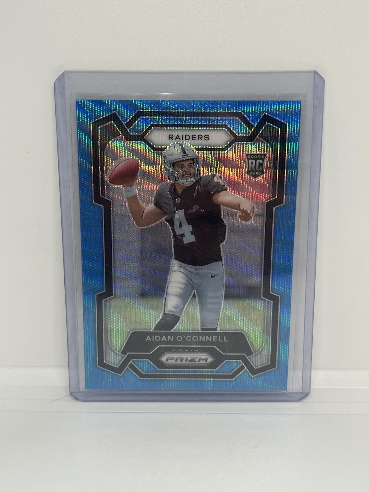 2023 Panini Prizm Rookies Blue Wave Prizm /199 Aidan O'Connell #360 Rookie RC