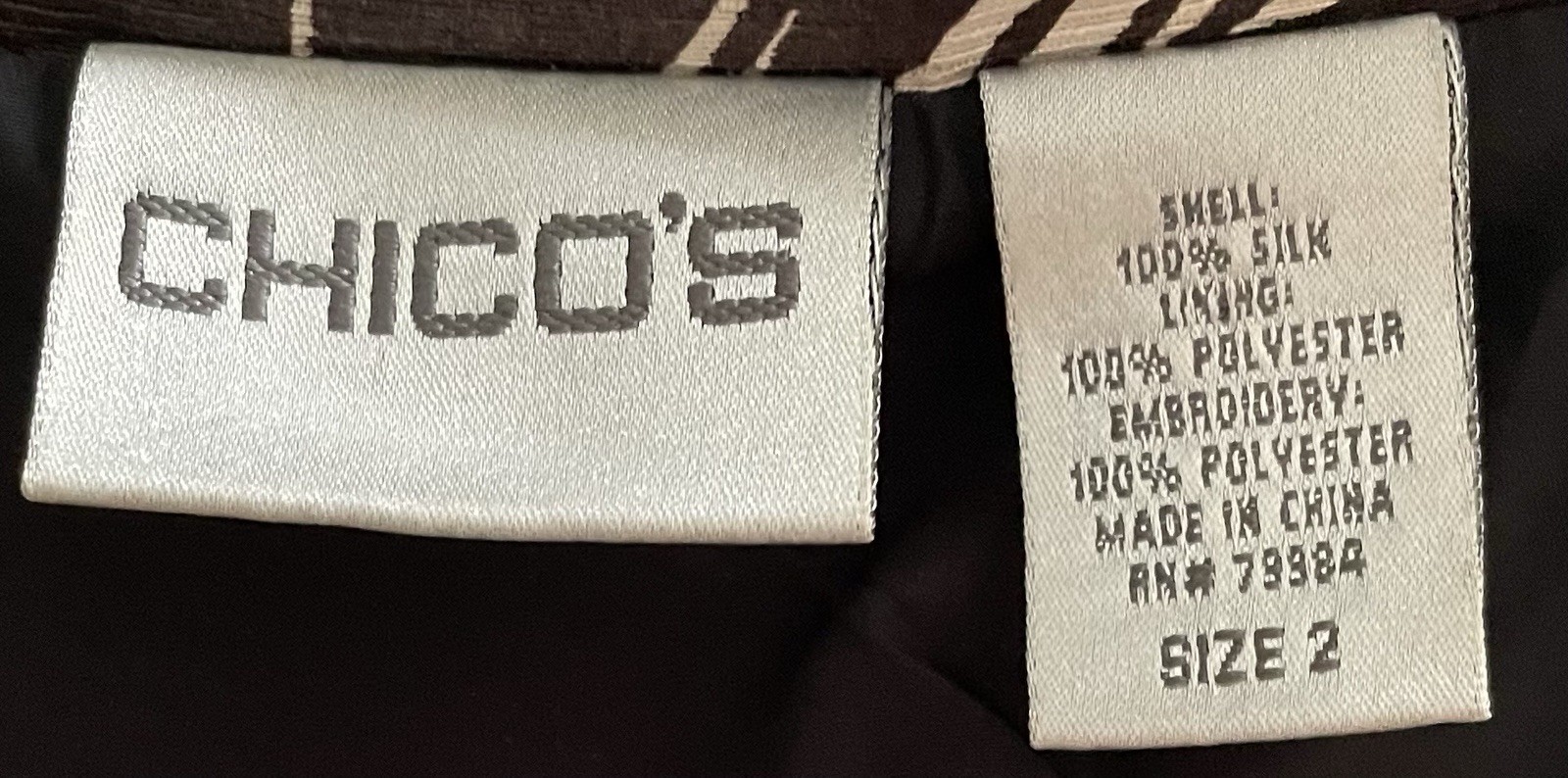 Chico’s Women’s Size 2 Leaf Pattern Embroidered B… - image 8