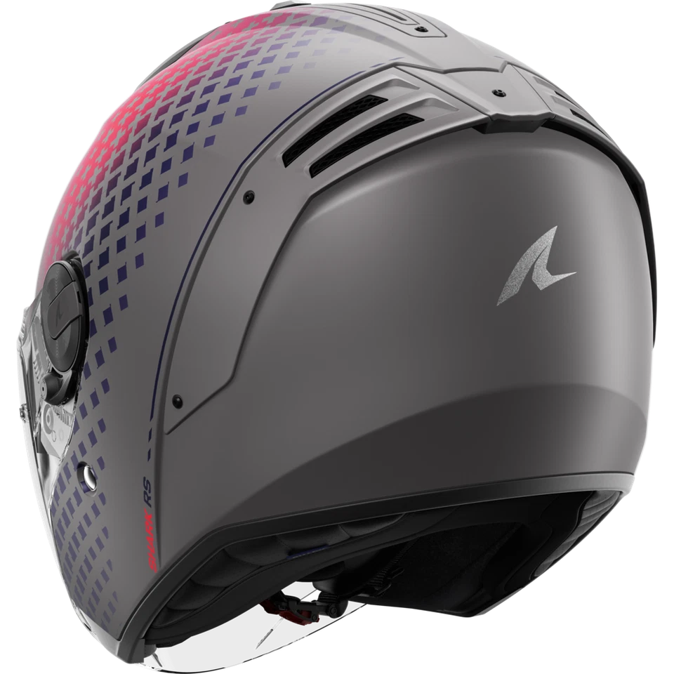 Jet Helmet Shark RS JET STRIDE Mat Silver Violet Blue - Image 3 of 4