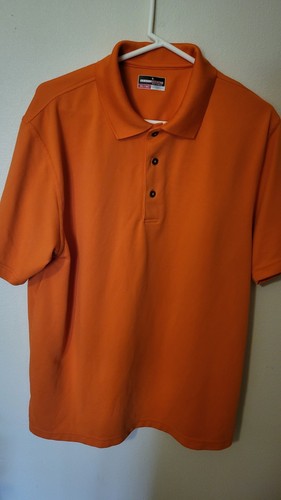 Grand Slam Mens Polo Shirt Orange S Sleeve Sz XL 24 across front chest 31 L str - Picture 13 of 24