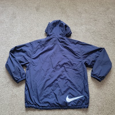 Vintage 90's Nike Windbreaker Jacket Swoosh Spell Out Blue