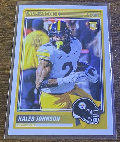 Kaleb Johnson 2025 Panini Score Rookie RC #12 Pittsburgh Steelers