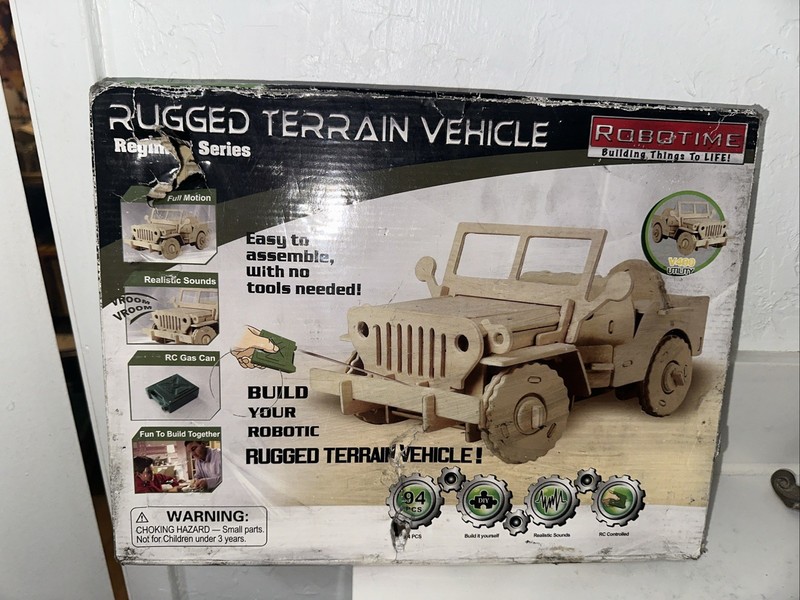 NIB Robotime Build Your Own Rugged Terrain Vehicle V400 RC Controlled