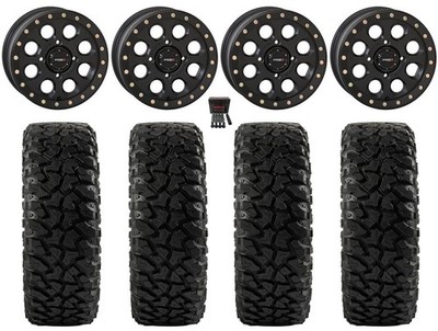 System 3 SB-7 14'' Wheels Black (4+3) 32'' Ridge Ripr Tires Can-Am Defender