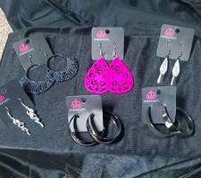 Paparazzi Mixed Lot Women s Fashion Earrings 6 Pairs Multicolor Sim Rhinestone