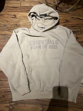 Fear of Gods Essentials Men's Dark Oatmeal Hoodie Size Large
