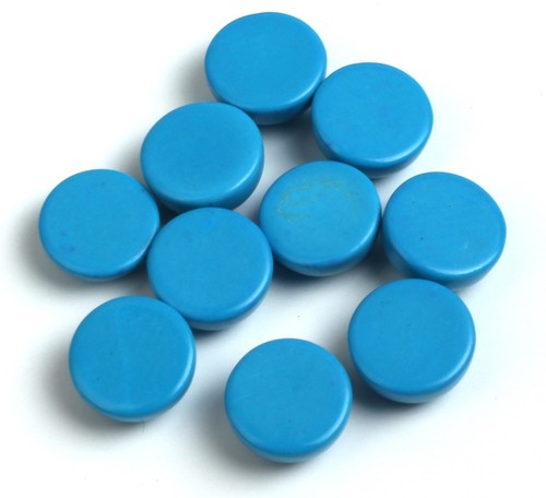 AAA Arizona Turquoise Round Flat Back Loose Gemstone For Assorted All Jewelry - Picture 2 of 15