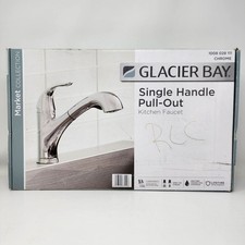Glacier Bay Market Kitchen Faucet Single Handle Pull-Out Sprayer in Chrome