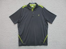 Fila Polo Shirt Large Adult Gray Golf Sport Stretch Lightweight Rugby Mens L