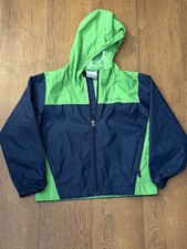 Columbia Boys Windbreaker Jacket Navy and Green Size XS 6/7 EUC