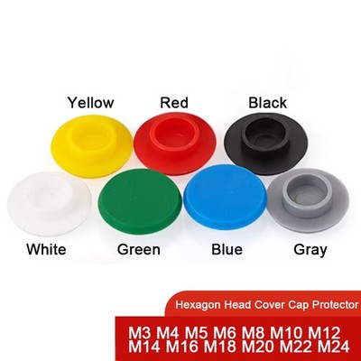 M3-M24 Hex Socket Allen Bolt Screw Nut Hexagon Head Cover Cap Protector 7-Colors
