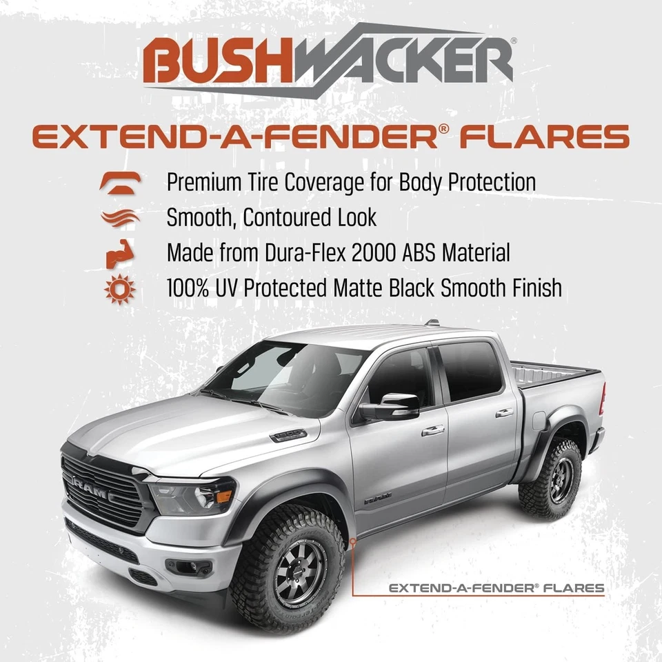 Расширители крыльев Bushwacker 40938-02 Extend-A комплект из 4 предметов для Chevy Silverado - новые - Изображение 3 из 4
