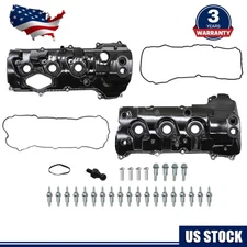 2pc Aluminum Engine Valve Cover Kit for Ford F-150 3.5L V6 2013-2016 BL3Z-6582-H