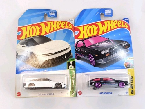 Hot Wheels - Delorean Alpha5 - HW Green Speed 7/10 - HTB84 - Short Card - DMC - Bianco - Mattel