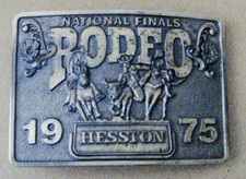 1975 Hesston National Finals Rodeo Brass Belt Buckle