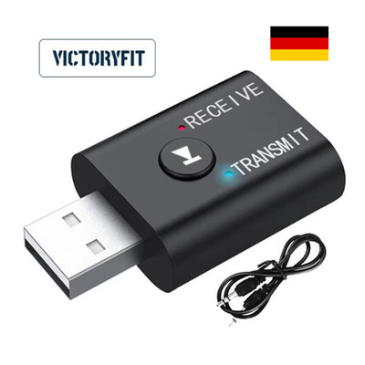 Bluetooth 2in1 5.0 Sender Empfänger Wireless USB Aux Audio Transmitter Adapter