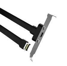 20Gbps USB 3.2 Type C Back Panel Female To 20Pin TypeE Male 80cms Bracket