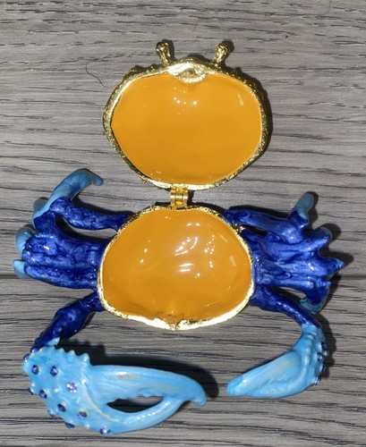 Krabbe Schmuck Schmuckschatullen aufklappbar Tier Schmuck Schmuckschatulle Deko Krabbe Col - Bild 5 von 6