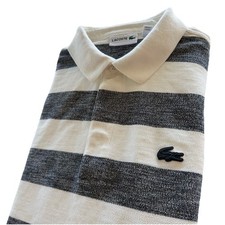 Lacoste Striped Polo Shirt Navy Red Short Sleeve — listing 2