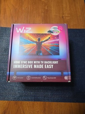 WiZ HDMI Sync Box with Multicolor TV Backlight, 4K Support for 55-65 Inch TVs (P